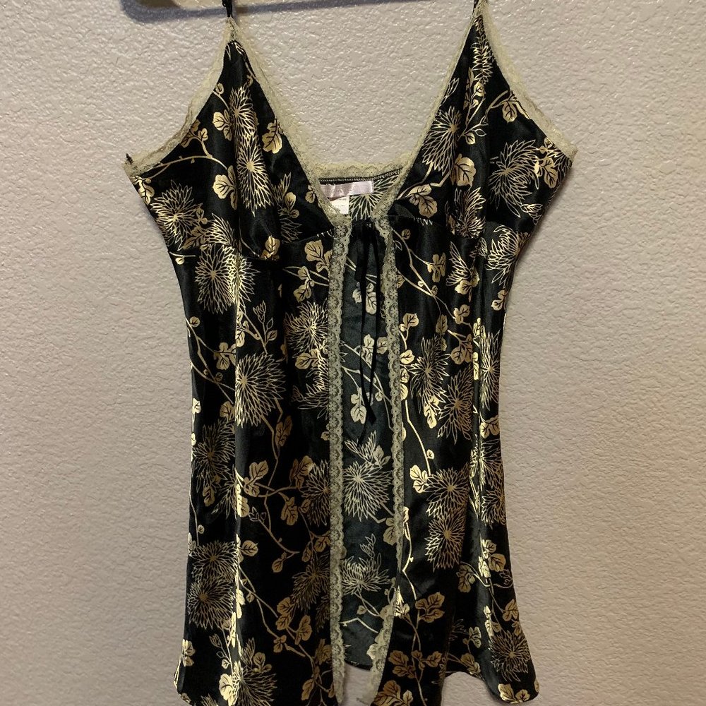 Victoria secret satin floral babydoll top